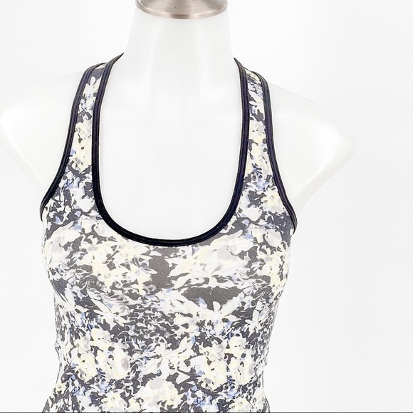 Lululemon Black Floral Cool Racerback Tank Top - Picture 3 of 6